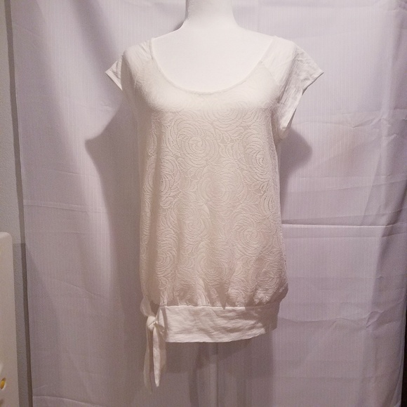 Anthro Vanessa Virginia Lace Riley Tee Size M - Picture 2 of 7
